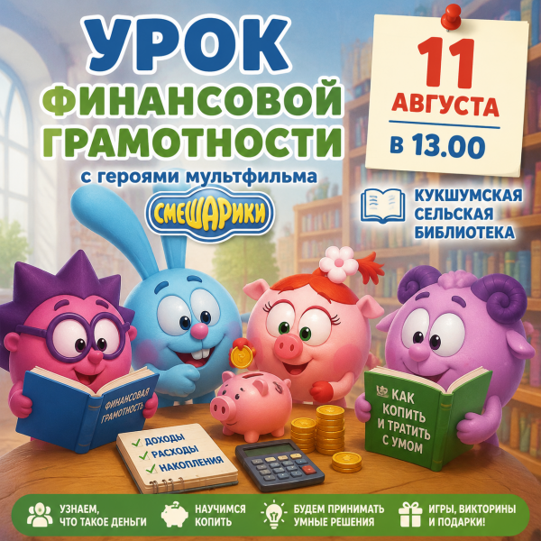 Урок финансовой грамотности с героями мультфильма «Смешарики»